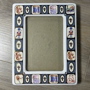 VTG 1986 Terragrafics Toy Motif Nutcracker 7x5.5"‎ Standing Picture Frame